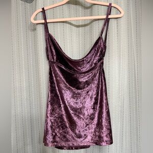 Free People Purple Velvet Cami Top